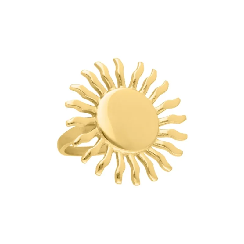 Finaste Zon ring statement goudkleurig Fashion