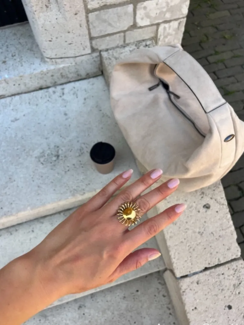 Finaste Zon ring statement goudkleurig Fashion