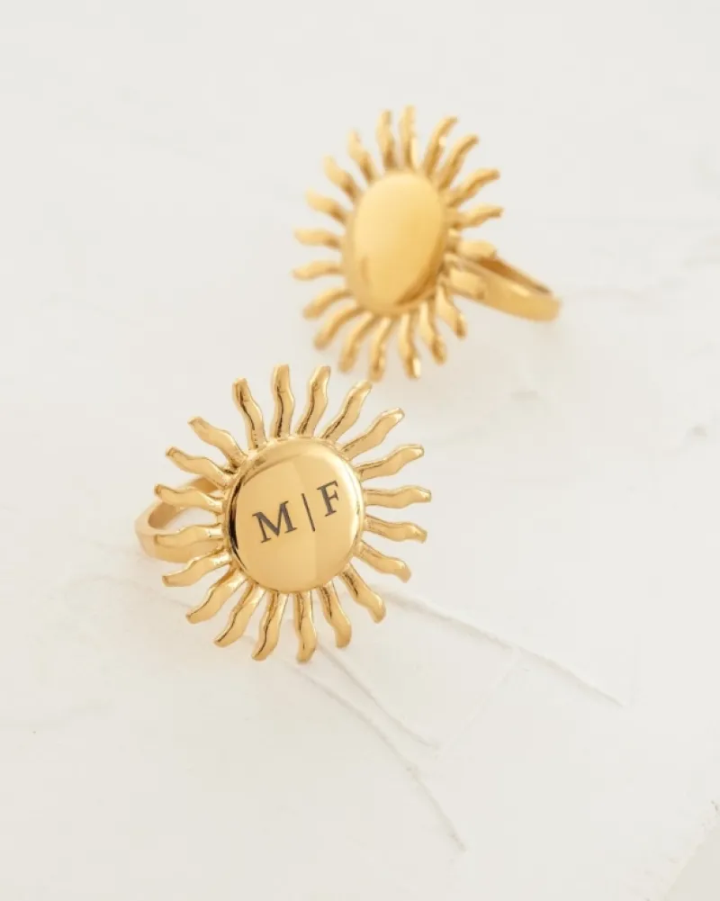 Finaste Zon ring statement goudkleurig Fashion